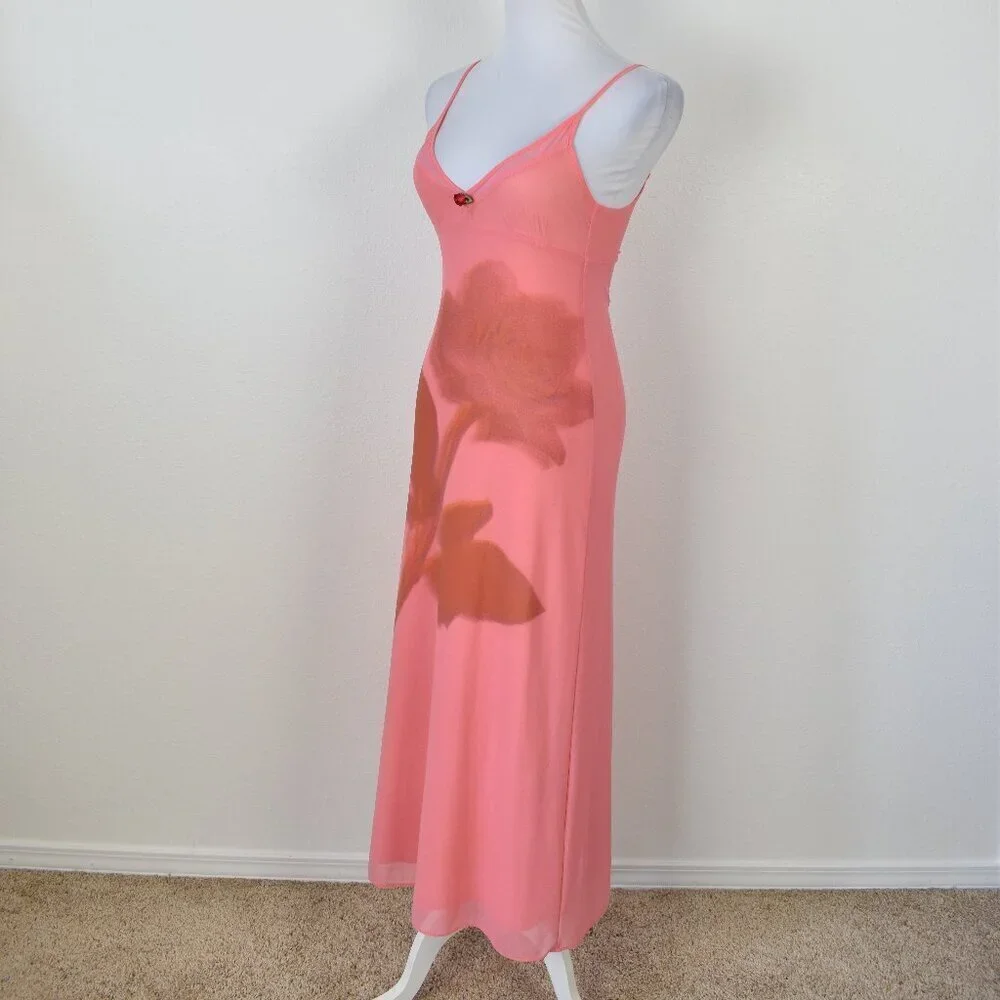 Kimchi Blue Ginnie Printed Mesh Midi Floral Slip Dress - XS - Picture 4 of 9